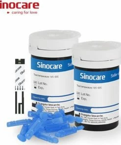 Sinocare Bloedglucosemeter/bloedglucose Diabetescontrolekit Met Codevrij Strips X 50 En Pijnloze Lancetten X 50 - In Mg/dL (Safe Accu) (50 Strips) -Yunmai Shop 550x583 4