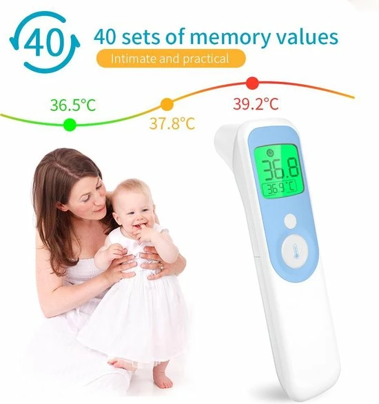 AOJ Medical AOJ-20C Thermometer Voorhoofd En Oor - ISO 9001 Gecertificeerde Koortsthermometer - Volwassenen En Baby Of Kind - Infrarood - Lichaam 7 AOJ Medical AOJ-20C Thermometer Voorhoofd En Oor - ISO 9001 Gecertificeerde Koortsthermometer - Volwassenen En Baby Of Kind - Infrarood - Lichaam - Afbeelding 5