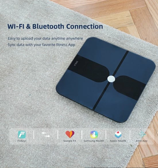 Skala Weegschaal Met Lichaamsanalyse - Digitale Personenweegschaal - Zwart 7 Skala Weegschaal Met Lichaamsanalyse - Digitale Personenweegschaal - Zwart - Afbeelding 5