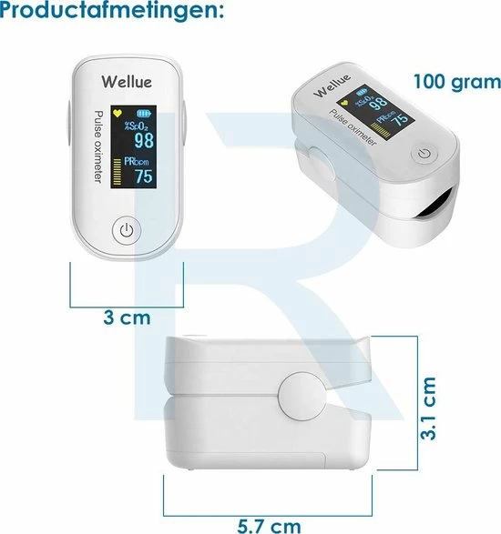 RealN WELLUE Professionele Saturatiemeter Met VIHEALTH-App - Oximeter - Hartslagmeter - Zuurstofmeter Vinger - Pulse Oximeter - Led Scherm - Wit 13 RealN WELLUE Professionele Saturatiemeter Met VIHEALTH-App - Oximeter - Hartslagmeter - Zuurstofmeter Vinger - Pulse Oximeter - Led Scherm - Wit - Afbeelding 11