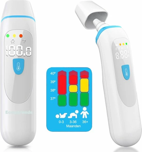 Oorthermometer En Voorhoofd Koortsthermometer Voor Jong En Oud - Infrarood Thermometer - Thermometer Lichaam - Ecomtrends? 6 Oorthermometer En Voorhoofd Koortsthermometer Voor Jong En Oud - Infrarood Thermometer - Thermometer Lichaam - Ecomtrends? - Afbeelding 4