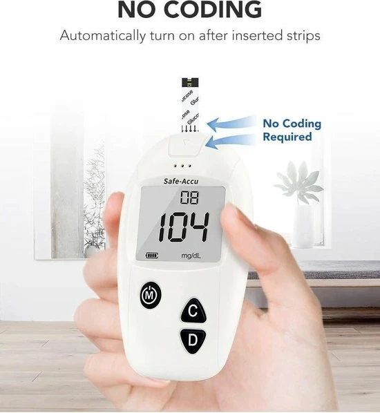 Sinocare Bloedglucose Meter ? Met 100 Test Strips En 100 Lancetten ? Diabetes ? Bloedsuiker Meter ? Bloedglucose Meter 12 Sinocare Bloedglucose Meter ? Met 100 Test Strips En 100 Lancetten ? Diabetes ? Bloedsuiker Meter ? Bloedglucose Meter - Afbeelding 10