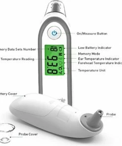 LaNicole?-Infrarood- Oor-voorhoofd-thermometer-Grijs Kleur-Koortsthermometer-kinderen-baby- Volwassen -Yunmai Shop 550x600 3