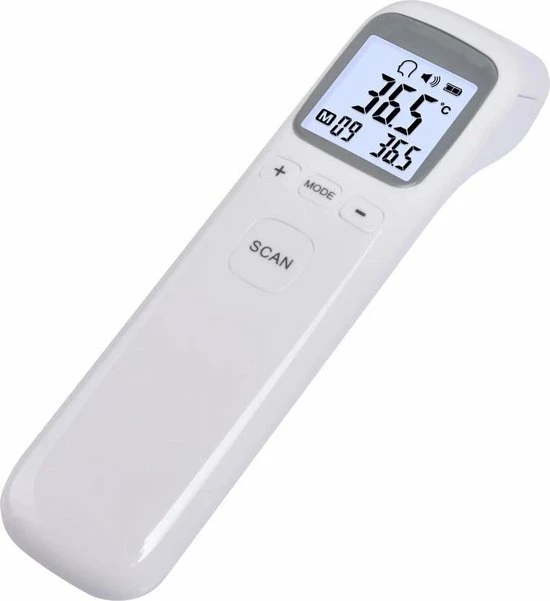 Medimeter Infrarood Thermometer Voorhoofd - Thermometer Lichaam - Koortsthermometer Voor Volwassenen En Baby's - Digitale Thermometer Koorts - Instant Meting In 1 Seconde - Makkelijk Te Lezen In Het Donker - Alarm Bij Koorts -Incl. Batterijen - Wit 7 Medimeter Infrarood Thermometer Voorhoofd - Thermometer Lichaam - Koortsthermometer Voor Volwassenen En Baby's - Digitale Thermometer Koorts - Instant Meting In 1 Seconde - Makkelijk Te Lezen In Het Donker - Alarm Bij Koorts -Incl. Batterijen - Wit - Afbeelding 5