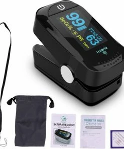 BURCH Med ? Saturatiemeter Zuurstofmeter Vinger - Oximeter - CE + FAGG Medische Kwalificatie En Inspectie - NL Handleiding - Koord + Batt. -Yunmai Shop 550x607