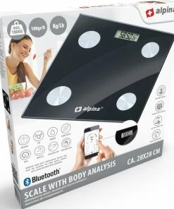 Alpina Slimme Weegschaal - Met Lichaamsanalyse: O.a. Vetpercentage En BMI - Bluetooth - Met App - Zwart -Yunmai Shop 550x607 5