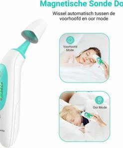 MostEssential Premium Koortsthermometer - Infrarood Thermometer - Thermometer Voorhoofd - Oorthermometer - Contactloos - Koortsthermometer Voor Volwassenen, Kinderen En Baby's - 20M -Yunmai Shop 550x608