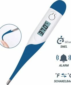 Premium Commerce Thermometer Lichaam - Koortsthermometer Voor Volwassenen - Blauw - Incl. Opbergcase En Handleiding!