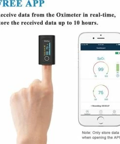 Best Getest UltraMed Oxysmart Vinger Saturatiemeter - Smart Zuurstofmeter - Pulse Oximeter Met Hartslagmeter - Medisch Apparaat - Bluetooth (Zwart) -Yunmai Shop 550x619