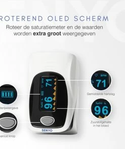 SENYO Saturatiemeter Met Hartslagmeter - Zuurstofmeter Vinger - Pulse Oximeter -Yunmai Shop 550x620