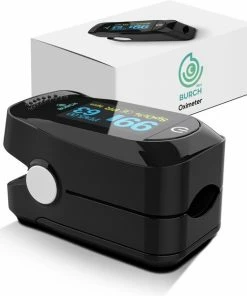 BURCH Med ? Saturatiemeter Zuurstofmeter Vinger - Oximeter - CE + FAGG Medische Kwalificatie En Inspectie - NL Handleiding - Koord + Batt. -Yunmai Shop 550x621 1