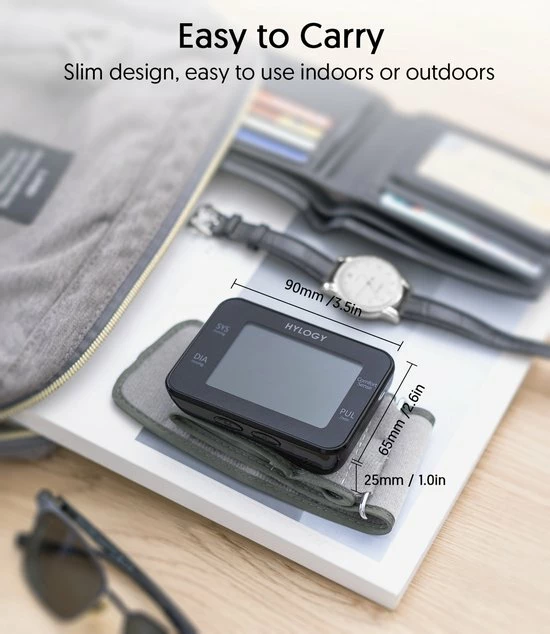 HYLOGY Pols Bloeddrukmeter Hartstichting - Digitaal LCD-scherm - Wrist Blood Pressure Monitor Easy - Manchet 13.5-21 Cm - Spraakuitzending - Zwart 6 HYLOGY Pols Bloeddrukmeter Hartstichting - Digitaal LCD-scherm - Wrist Blood Pressure Monitor Easy - Manchet 13.5-21 Cm - Spraakuitzending - Zwart - Afbeelding 4