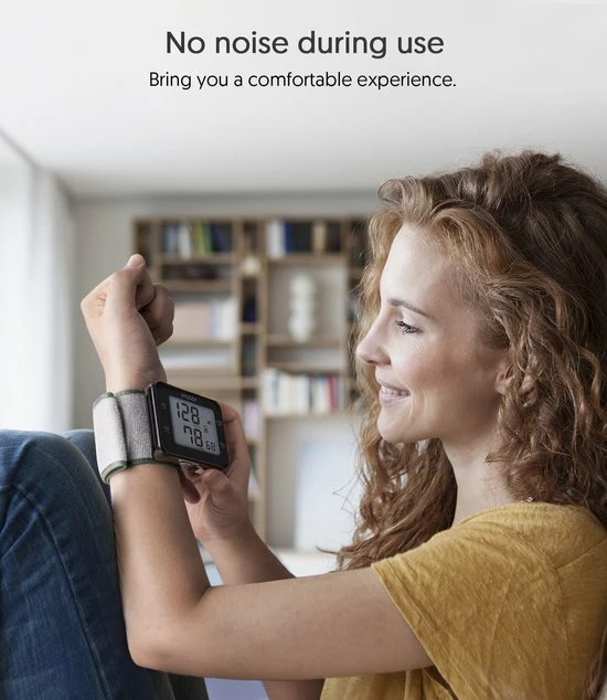 HYLOGY Pols Bloeddrukmeter Hartstichting - Digitaal LCD-scherm - Wrist Blood Pressure Monitor Easy - Manchet 13.5-21 Cm - Spraakuitzending - Zwart 4 HYLOGY Pols Bloeddrukmeter Hartstichting - Digitaal LCD-scherm - Wrist Blood Pressure Monitor Easy - Manchet 13.5-21 Cm - Spraakuitzending - Zwart - Afbeelding 2