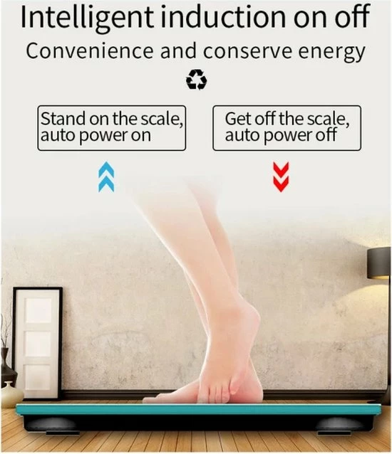Merkloos Digitale Smart Weegschaal - Personenweegschaal - Met Lichaamsanalyse - USB Oplaadbaar - Met App - Zwart 7 Merkloos Digitale Smart Weegschaal - Personenweegschaal - Met Lichaamsanalyse - USB Oplaadbaar - Met App - Zwart - Afbeelding 5