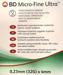 Becton Dickinson BD Microfine+ 4 Mm Thinwall Pennaalden 100 Stuks 14 Becton Dickinson BD Microfine+ 4 Mm Thinwall Pennaalden 100 Stuks -Yunmai Shop 550x643 1