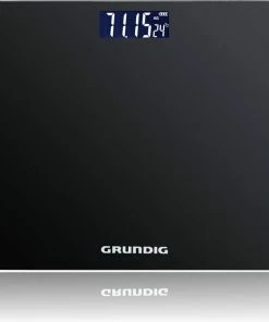 Grundig Weegschaal - Digitale Personenweegschaal - 50 Gram Nauwkeurig - 2 Tot 180 Kilo - Zwart