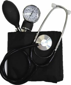 Merkloos Handmatige Bloeddrukmeter Met Stethoscoop Voor Verpleegkundige - Zwart - Nurse