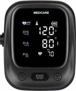Medicare Bloeddrukmeter Bovenarm Met Spraakfunctie - Groot LED Scherm - Draagband - Zwart -Yunmai Shop 550x658 2