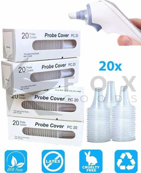 Fox Goods - Navulset Braun Thermometer Beschermkapjes - 20 Stuks 3 Fox Goods - Navulset Braun Thermometer Beschermkapjes - 20 Stuks