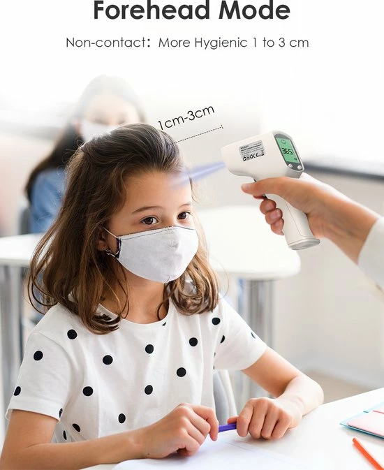 HYLOGY Thermometer Voor Volwassenen Digitaal - Infrarood Koortsthermometer Contactloze - Thermometer Lichaam Kinderen - Voorhoofd Thermometer Baby Met Lcd Display 8 HYLOGY Thermometer Voor Volwassenen Digitaal - Infrarood Koortsthermometer Contactloze - Thermometer Lichaam Kinderen - Voorhoofd Thermometer Baby Met Lcd Display - Afbeelding 6
