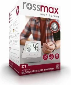 Rossmax Z1 - Bloeddrukmeter Bovenarm Hartstichting - Klinisch Gevalideerd - Hartslagmeter - Onregelmatige Hartslag - Geheugen 90 Metingen - Gemiddelde 3 Metingen - Bewegingsdetectie - Incl. Opbergzak En Batterijen - Manchet 22 - 40 Cm -Yunmai Shop 550x681