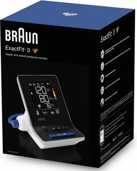 Braun ExactFit™ 3 BUA6150WE - Bovenarmbloed Drukmeter 14 Braun ExactFit™ 3 BUA6150WE - Bovenarmbloed Drukmeter - Afbeelding 12