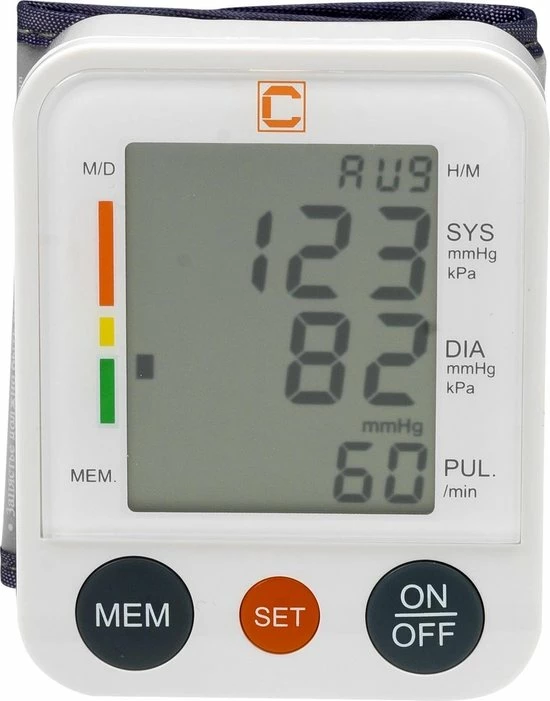 C-CARE Cresta Care BPM220 Digitale Pols Bloeddrukmeter Met Who Indicatie En Weergave Van De Hartslag 12 C-CARE Cresta Care BPM220 Digitale Pols Bloeddrukmeter Met Who Indicatie En Weergave Van De Hartslag - Afbeelding 10