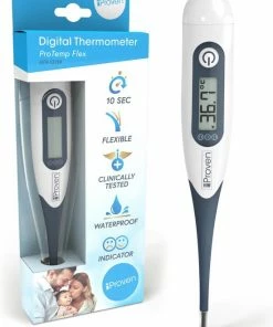 IProven DTR-1221A - Digitale Thermometer Met Flexibele Tip - Lichaamsthermometer Voor Rectaal Of Oraal Gebruik - Baby Thermometer