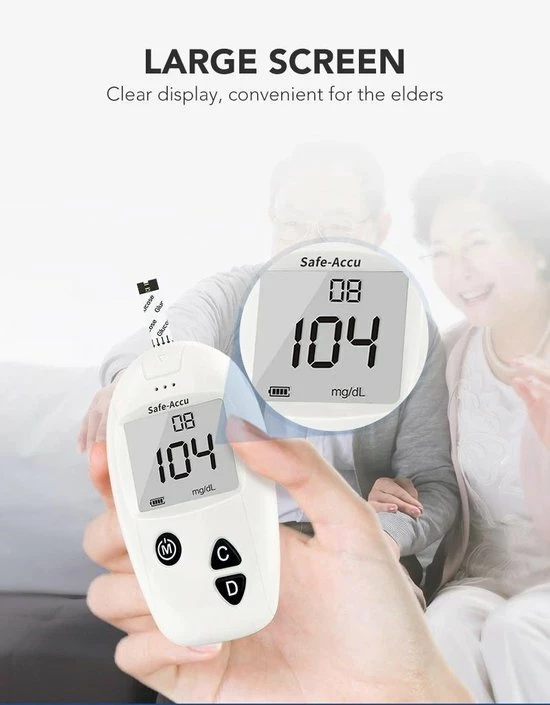 Sinocare Bloedglucose Meter ? Met 100 Test Strips En 100 Lancetten ? Diabetes ? Bloedsuiker Meter ? Bloedglucose Meter 8 Sinocare Bloedglucose Meter ? Met 100 Test Strips En 100 Lancetten ? Diabetes ? Bloedsuiker Meter ? Bloedglucose Meter - Afbeelding 6