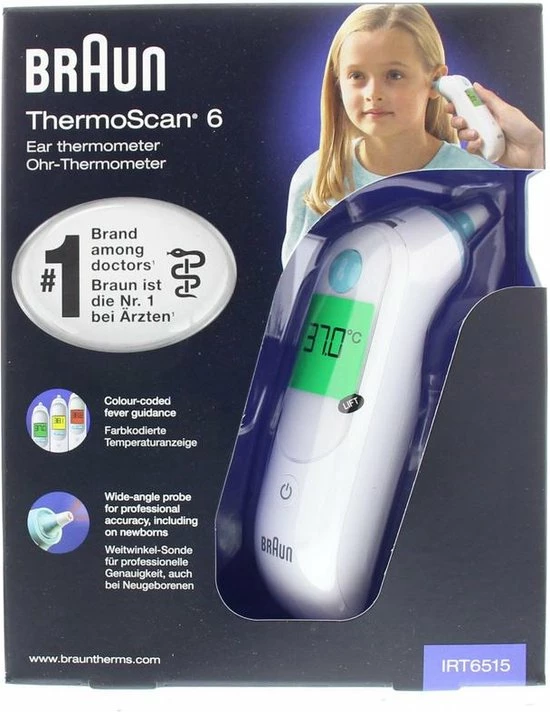 Braun IRT 6515 ThermoScan 6 Infrarood Koortshermometer 19 Braun IRT 6515 ThermoScan 6 Infrarood Koortshermometer - Afbeelding 17