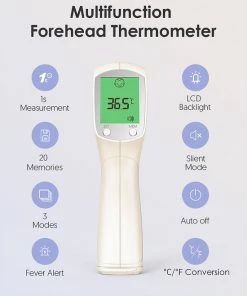 HYLOGY Thermometer Voor Volwassenen Digitaal - Infrarood Koortsthermometer Contactloze - Thermometer Lichaam Kinderen - Voorhoofd Thermometer Baby Met Lcd Display 12 HYLOGY Thermometer Voor Volwassenen Digitaal - Infrarood Koortsthermometer Contactloze - Thermometer Lichaam Kinderen - Voorhoofd Thermometer Baby Met Lcd Display -Yunmai Shop 550x715 1