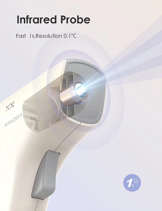 HYLOGY Thermometer Voor Volwassenen Digitaal - Infrarood Koortsthermometer Contactloze - Thermometer Lichaam Kinderen - Voorhoofd Thermometer Baby Met Lcd Display 7 HYLOGY Thermometer Voor Volwassenen Digitaal - Infrarood Koortsthermometer Contactloze - Thermometer Lichaam Kinderen - Voorhoofd Thermometer Baby Met Lcd Display - Afbeelding 5