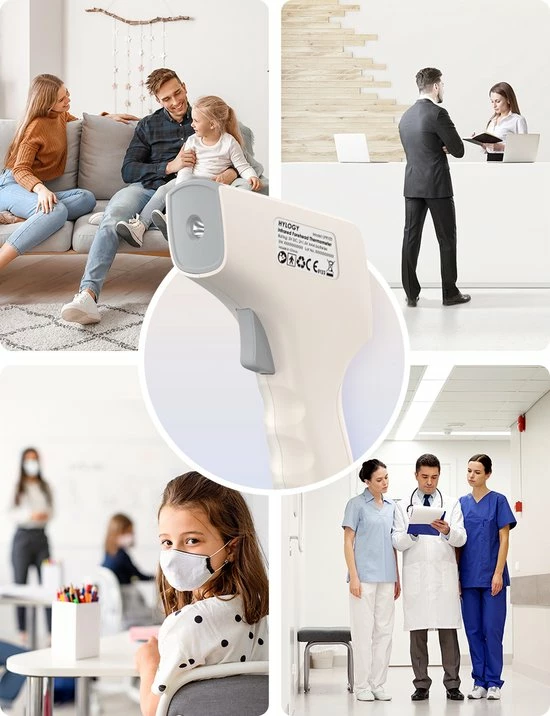 HYLOGY Thermometer Voor Volwassenen Digitaal - Infrarood Koortsthermometer Contactloze - Thermometer Lichaam Kinderen - Voorhoofd Thermometer Baby Met Lcd Display 9 HYLOGY Thermometer Voor Volwassenen Digitaal - Infrarood Koortsthermometer Contactloze - Thermometer Lichaam Kinderen - Voorhoofd Thermometer Baby Met Lcd Display - Afbeelding 7