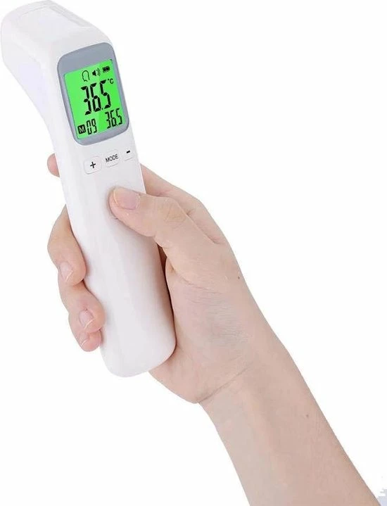 Medimeter Infrarood Thermometer Voorhoofd - Thermometer Lichaam - Koortsthermometer Voor Volwassenen En Baby's - Digitale Thermometer Koorts - Instant Meting In 1 Seconde - Makkelijk Te Lezen In Het Donker - Alarm Bij Koorts -Incl. Batterijen - Wit 6 Medimeter Infrarood Thermometer Voorhoofd - Thermometer Lichaam - Koortsthermometer Voor Volwassenen En Baby's - Digitale Thermometer Koorts - Instant Meting In 1 Seconde - Makkelijk Te Lezen In Het Donker - Alarm Bij Koorts -Incl. Batterijen - Wit - Afbeelding 4