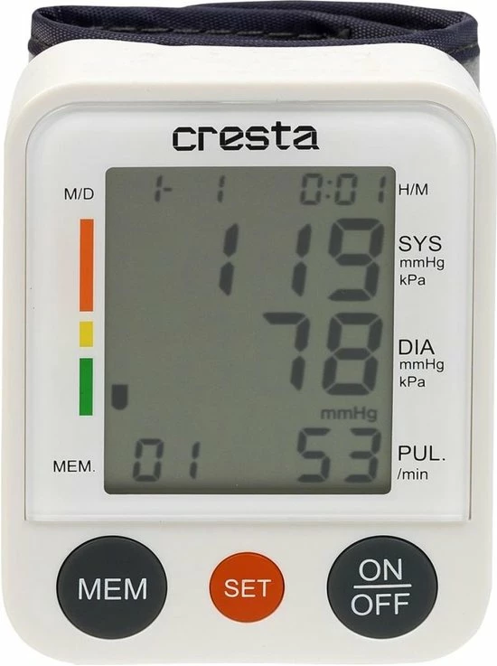 C-CARE Cresta Care BPM220 Digitale Pols Bloeddrukmeter Met Who Indicatie En Weergave Van De Hartslag 14 C-CARE Cresta Care BPM220 Digitale Pols Bloeddrukmeter Met Who Indicatie En Weergave Van De Hartslag - Afbeelding 12