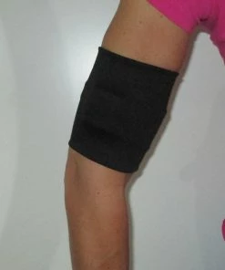 Omnipod-bandjes Effen Zwarte Lycra Armband Van 39/40 Cm Ter Bescherming Van De Omnipod Of Sensor Ivm Diabetes, Geschikt Om Mee Te Zwemmen. Beschermt De Sensor Zoals De Freestyle Libre Of De Omnipod