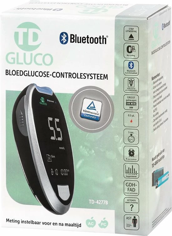 HT One TD Bluetooth Glucosemeter Startpakket 9 HT One TD Bluetooth Glucosemeter Startpakket - Afbeelding 7