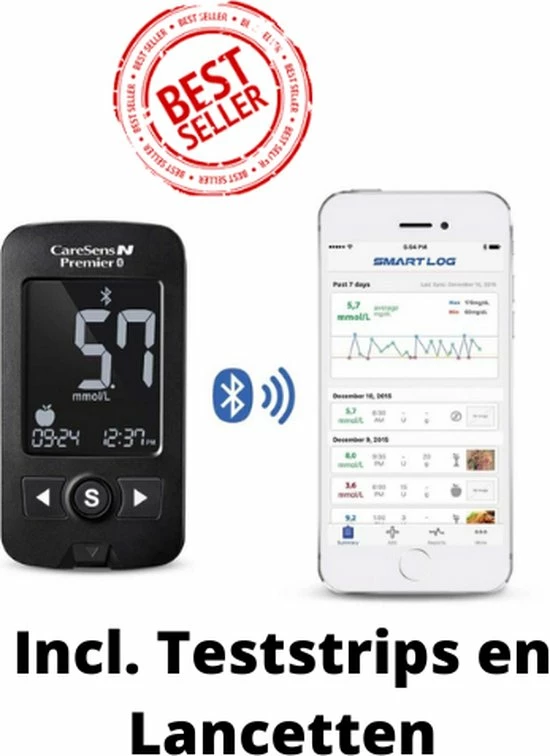 Carens Glucosemeter Startpakket - Mmol/L - Bloedsuikermeter - Diabetes Meter - Glucose Monitor 3 Carens Glucosemeter Startpakket - Mmol/L - Bloedsuikermeter - Diabetes Meter - Glucose Monitor