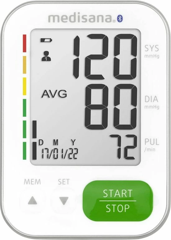 Medisana BU 570 Connect Bovenarm Bloeddrukmeter Wit 11 Medisana BU 570 Connect Bovenarm Bloeddrukmeter Wit - Afbeelding 9