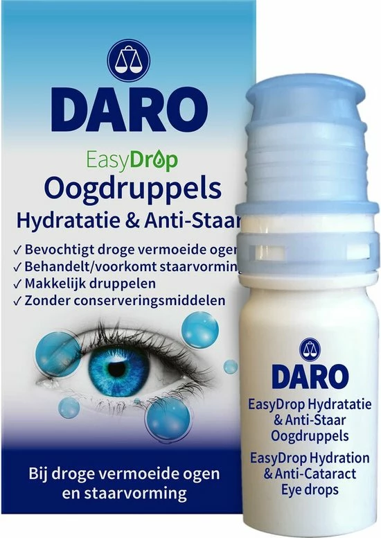Daro Easydrop Oogdruppels Hydratatie & Anti-Staar 10 Ml 4 Daro Easydrop Oogdruppels Hydratatie & Anti-Staar 10 Ml - Afbeelding 2