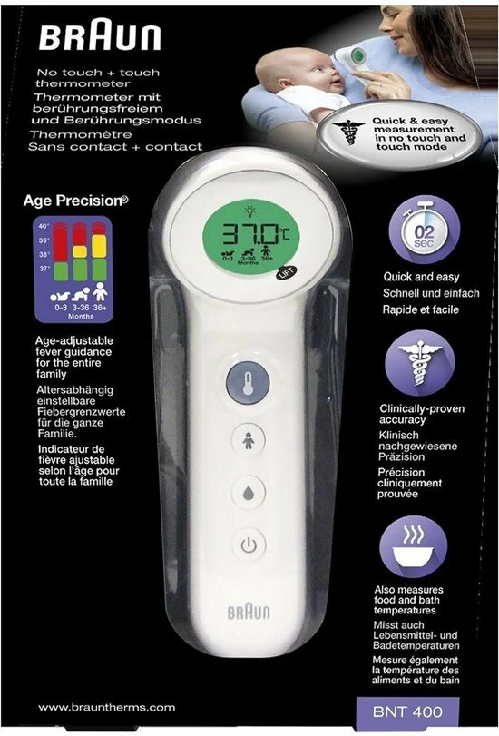 Braun - Koortsthermometer - No Touch - BNT400WE 16 Braun - Koortsthermometer - No Touch - BNT400WE - Afbeelding 14