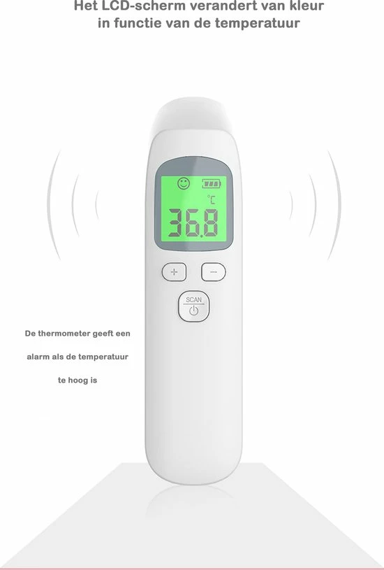 Djambo Thermometer Voorhoofd Infrarood Met Digitaal Kleuren Display - Snelle Meting In 1 Seconde - Thermometer Lichaam En Objecten - Koorts Thermometer Voor Baby, Kinderen En Volwassen - Gratis Batterijen 10 Djambo Thermometer Voorhoofd Infrarood Met Digitaal Kleuren Display - Snelle Meting In 1 Seconde - Thermometer Lichaam En Objecten - Koorts Thermometer Voor Baby, Kinderen En Volwassen - Gratis Batterijen - Afbeelding 8