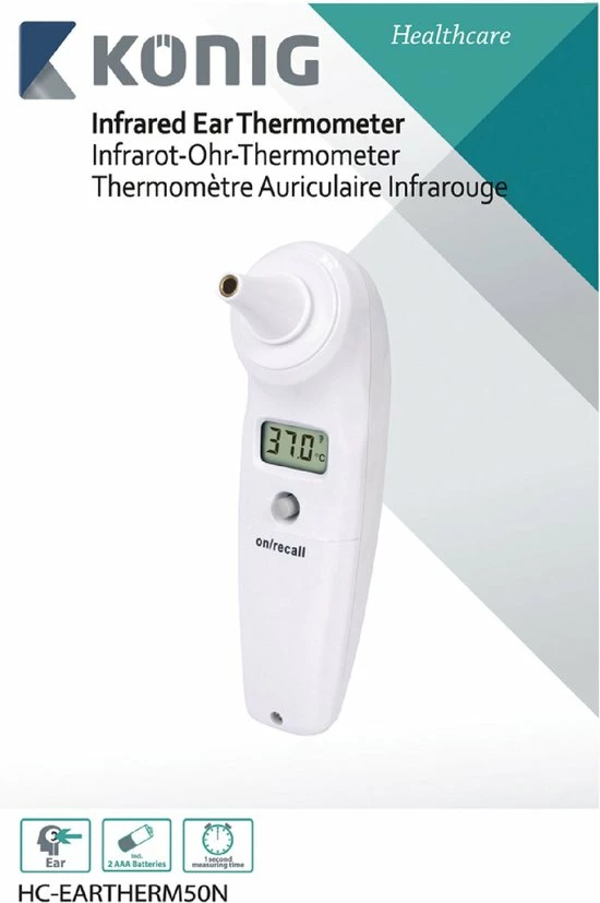 Konig K?nig HC-EARTHERM50N Digitale Lichaams Thermometer 6 Konig K?nig HC-EARTHERM50N Digitale Lichaams Thermometer - Afbeelding 4