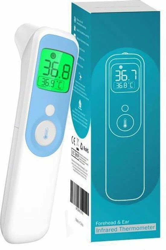 AOJ Medical AOJ-20C Thermometer Voorhoofd En Oor - ISO 9001 Gecertificeerde Koortsthermometer - Volwassenen En Baby Of Kind - Infrarood - Lichaam 12 AOJ Medical AOJ-20C Thermometer Voorhoofd En Oor - ISO 9001 Gecertificeerde Koortsthermometer - Volwassenen En Baby Of Kind - Infrarood - Lichaam - Afbeelding 10